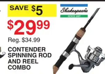 Dunham's Sports CONTENDER SPINNING ROD AND REEL COMBO offer