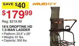 Dunham's Sports 18 6 DROPTINE HD 1.5-MAN LADDER offer