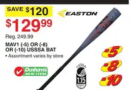 Dunham's Sports MAV1 (-5) OR (-8) OR (-10) USSSA BAT offer