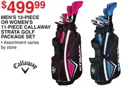 Dunham's Sports MEN'S 12-PIECE OR WOMEN'S 11-PIECE CALLAWAY STRATA GOLF PACKAGE SET offer