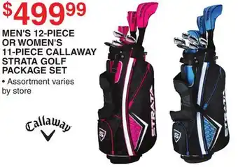 Dunham's Sports MEN'S 12-PIECE OR WOMEN'S 11-PIECE CALLAWAY STRATA GOLF PACKAGE SET offer