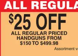 Dunham's Sports ALL REGULAR PRICED HANDGUNS offer