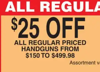 Dunham's Sports ALL REGULAR PRICED HANDGUNS offer