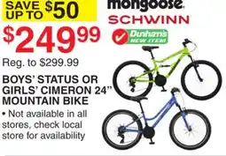 Dunham's Sports CIMERON 24 MOUNTAIN BIKE offer