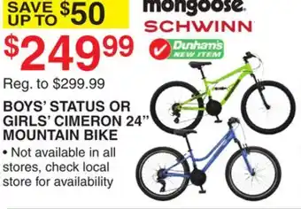 Dunham's Sports CIMERON 24 MOUNTAIN BIKE offer