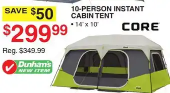 Dunham's Sports 10-PERSON INSTANT CABIN TENT offer
