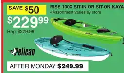 Dunham's Sports RISE 100X SIT-IN OR SIT-ON KAYAK offer
