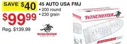 Dunham's Sports WINCHESTER 45 AUTO USA FMJ offer