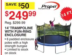 Dunham's Sports 14' TRAMPOLINE WITH FUN-RING ENCLOSURE offer
