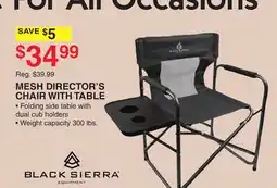Dunham's Sports MESH DIRECTOR'S CHAIR WITH TABLE offer