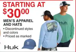 Dunham's Sports MEN'S APPAREL AND HATS offer