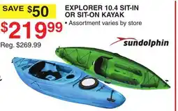 Dunham's Sports EXPLORER 10.4 SIT-IN OR SIT-ON KAYAK offer