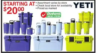 Dunham's Sports YETI offer