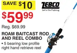 Dunham's Sports ROAM BAITCAST ROD AND REEL COMBO offer
