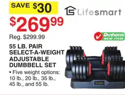 Dunham's Sports SELECT-A-WEIGHT ADJUSTABLE DUMBBELL SET offer