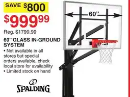 Dunham's Sports 60 GLASS IN-GROUND SYSTEM offer