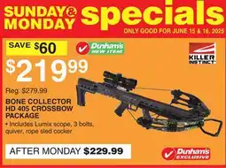Dunham's Sports BONE COLLECTOR HD 405 CROSSBOW PACKAGE offer