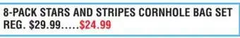 Dunham's Sports 8-PACK STARS AND STRIPES CORNHOLE BAG SET offer