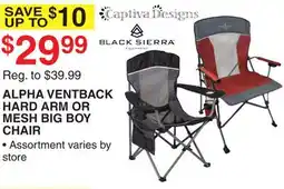 Dunham's Sports ALPHA VENTBACK HARD ARM OR MESH BIG BOY CHAIR offer