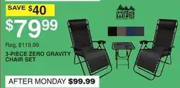 Dunham's Sports 3-PIECE ZERO GRAVITY CHAIR SET offer