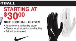 Dunham's Sports NIKE FOOTBALL GLOVES offer