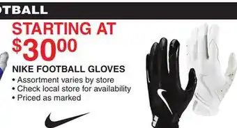 Dunham's Sports NIKE FOOTBALL GLOVES offer