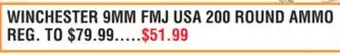 Dunham's Sports WINCHESTER 9MM FMJ USA 200 ROUND AMMO offer