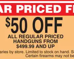 Dunham's Sports ALL REGULAR PRICED HANDGUNS offer