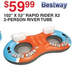 Dunham's Sports 102 X 53 RAPID RIDER X2 2-PERSON RIVER TUBE offer