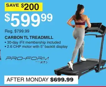 Dunham's Sports CARBON TL TREADMILL offer