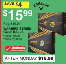 Dunham's Sports WARBIRD SERIES GOLF BALLS offer