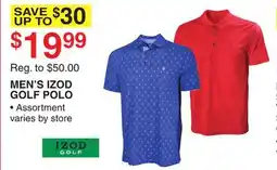 Dunham's Sports MEN'S IZOD GOLF POLO offer