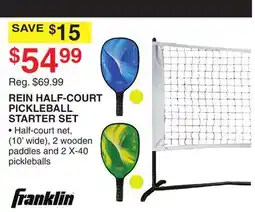Dunham's Sports REIN HALF-COURT PICKLEBALL STARTER SET offer