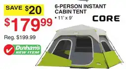 Dunham's Sports 6-PERSON INSTANT CABIN TENT offer