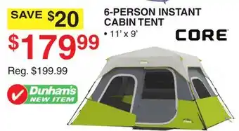 Dunham's Sports 6-PERSON INSTANT CABIN TENT offer