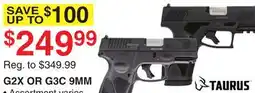Dunham's Sports TAURUS G2X OR G3C 9MM offer