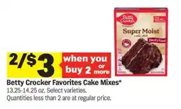 Meijer Betty Crocker Favorites Cake Mixes offer