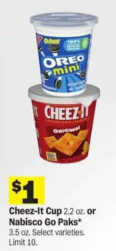 Meijer Cheez-It Cup or Nabisco Go Paks offer