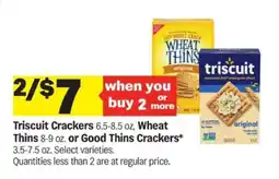 Meijer Triscuit Crackers, Wheat Thins, or Good Thins Crackers offer