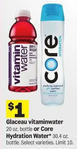 Meijer Glaceau vitaminwater or Core Hydration Water offer