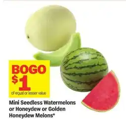 Meijer Mini Seedless Watermelons or Honeydew or Golden Honeydew Melons offer