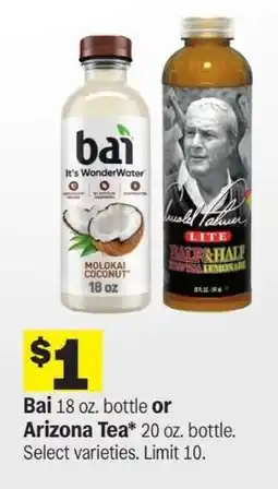 Meijer Bai or Arizona Tea offer