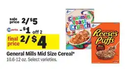 Meijer General Mills Mid Size Cereal offer