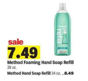 Meijer Method Foaming Hand Soap Refill offer