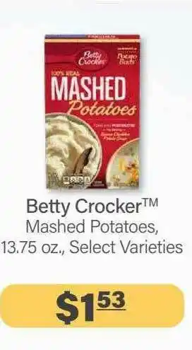 Commissary Betty Crocker Mashed Potatoes, 13.75 Oz. offer