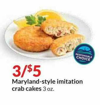 Hy-Vee Maryland-style Imitation Crab Cakes offer