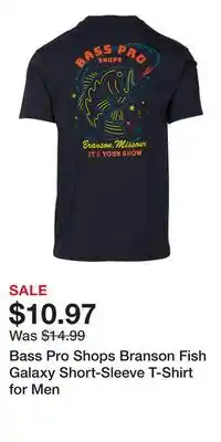 Cabela's Bass Pro Shops Branson Fish Galaxy Short-Sleeve T-Shirt for Men offer