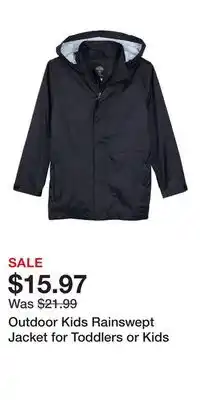 Cabela's Outdoor Kids Rainswept Jacket for Toddlers or Kids offer