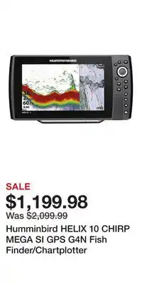 Cabela's Humminbird HELIX 10 CHIRP MEGA SI GPS G4N Fish Finder/Chartplotter offer