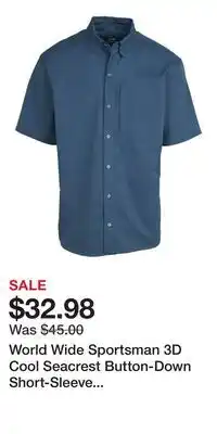 Cabela's World Wide Sportsman 3D Cool Seacrest Button-Down Short-Sleeve Shirt for Men offer